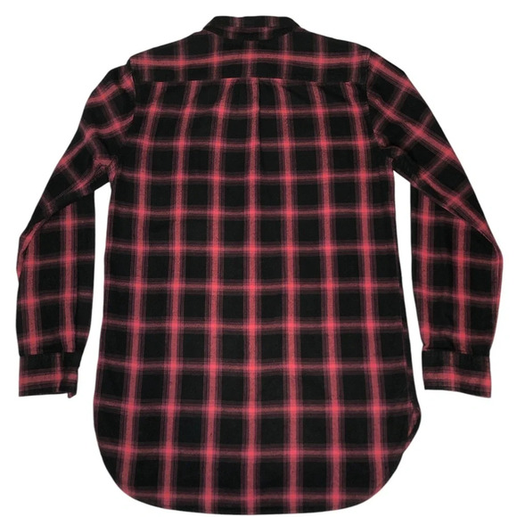 On The Byas Plaid Flannel Long Sleeve Shirt - Picture 4 of 7